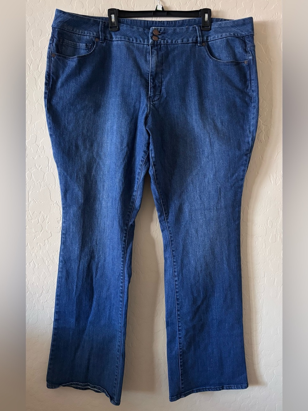 Coldwater Creek Dark Blue Flare Jeans Size 24 Long Plus denim